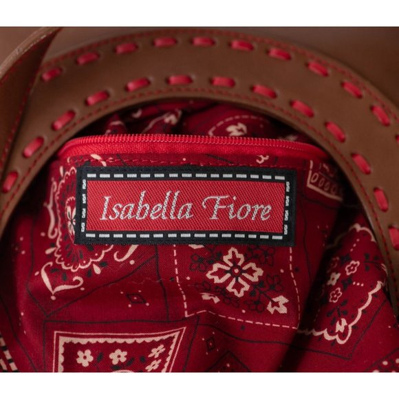 Isabella Fiore Vintage Y2K Western Floral Embroidered Rambling Rose Boho Handbag - Picture 6 of 9